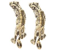 Sosoport 2pcs Retro Brass Tiger Keychain Adorable Tiger Decor for Car Office Sturdy Creative Zodiac Ornament Unique Home Desk Decoration