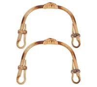 Sosoport 2pcs Rustic Rattan Tea Kettle Handle Replacement U-Shape Grip for Ceramic Teapot 9-11cm Fit Whistling Kettles Retro Teapot Accessories with 8.5cm Height for Tea Serving