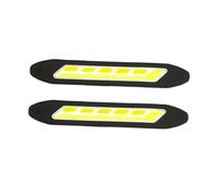 Sosoport 2PCS Silicone LED Drl Daytime Running Lights Strip Dual Color Turn Signal Superbright Car Light with High Brightness and Low Power Consumption Vibration Resistant for Safe Driving