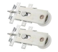 Sosoport 2pcs Sliding Door Closet Wheels 32mm with Spring Loaded Visible Cam Roller Replacement for Wardrobe and Cabinet Sliding Door Track Home Storage