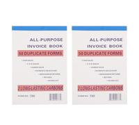 Sosoport 2Pcs Small Business Invoice Book Multi-Purpose Receipt and Purchase Order Pad for Trade Order Tracking and Financial Record Keeping