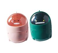 Sosoport 2pcs Small Desktop Trash Can with Lid Mini Wastebasket for Office Kitchen Bathroom Countertop Compact Portable Garbage Bin with Swing Top for Desk Use