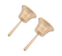 Sosoport 2pcs Solid Brass Hand Call Bells with Stable Construction and Super Loud Sound, for Dinner, Celebration, Reception, Classroom, and Event Use