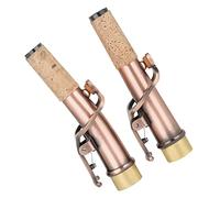 Sosoport 2pcs Soprano Saxophone Neck Mouthpiece Pad Set Brass Sax Accessory for Soprano Sax