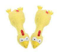 Sosoport 2pcs Squeaky Chicken Dog Chew Made of Sturdy Latex, Wear-resistant and Designed to Remove Bad Chewing Habits, for Puppy Training and Interactive Play