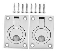 Sosoport 2pcs Stainless Steel Flush Pulls Latch for Boat Deck Recessed Hatch Handle for Kayaks Canoes Dinghies and Rowboats Conditions Use