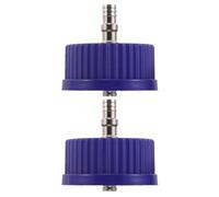 Sosoport 2pcs Stainless Steel Gl45 Bottle Lid with Single and Dual Port Construction, Easy Refill Design and Anti Evaporation Feature, for Scientific Sampling and Mushroom Cultivation