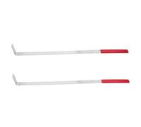 Sosoport 2pcs Stainless Steel Shelf Organization Tool Efficient Display Management Ruler for Beverage Snack Arrangement Fit for Retail Environments Saving Shelf Sorting Assistant