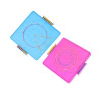 Sosoport 2pcs Student Pin Board Geoboard for Classroom Boys and Girls Plastic Geoboards Pins Math Geometry Learning Tool