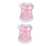 Sosoport 2pcs Stylish Bow Dog Skirt Comfortable Lace Pet Costume for Parties Breathable for Festivals Outdoor Activities for Special Occasions Photos