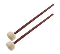 Sosoport 2pcs Timing Hammer Drum Mallet Percussion Stick Wood Handle Practice Drum Stick for Beginner Adult Felt Head