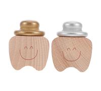 Sosoport 2pcs Tooth Fairy Box Girls Wooden Teeth Storage Organizer Keepsake Box for Boy Girl's Lost for Newborn Shower
