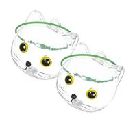 Sosoport 2pcs Transparent Cat Hair Storage Capsule Keychain Portable Pet Hair Collector with Keepsake Capsule for Whisker and Fur Memorial Lightweight Organizer for Cat Lovers