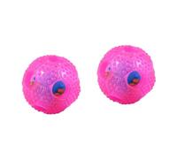 Sosoport 2pcs Tricky Treat Ball Nontoxic Interactive Food Dispensing Dog Toy for Chewing Durable Rubber Treat Ball for Active Dogs Engaging Playtime Pink