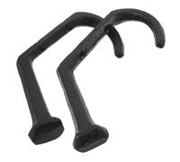 Sosoport 2pcs Vintage Cast Iron Coat Hooks Wall Mounted Rustic Farmhouse Style Heavy Duty Coat Hanger Hooks for Hats Bags Gardens Outdoor Use
