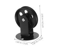 Sosoport 2pcs Vintage Hanging Light Pulley Wheel Iron Ceiling and Wall Mount Pulleys for Adjustable Height Pendant Lamps American Retro Style Lighting Accessories for Living and Dining