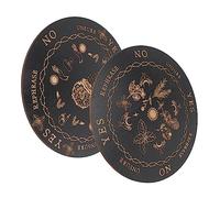 Sosoport 2Pcs Wooden Divination Board Home Divination Prop Smooth Surface for Tarot and Wiccan Practices Wooden Pendulum Message Board for Beginners and