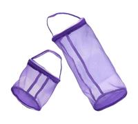 Sosoport 2pcs Yarn Organizer Bag with Mesh Design and Circular Shape, Nylon Knitting Yarn Holder Preventing Dampness with Ventilation, for Crafting Gatherings and Travel Storage