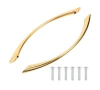 Sosoport 2Pcs Zinc Alloy Arc Bridge Furniture Pull Handles Curved Shape for Kitchen Cupboards and Wardrobes, Designed for Household Drawers