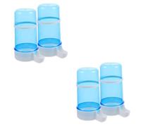 Sosoport 2sets Automatic Pet Feeder Water Dispenser for Small Animals Rabbit Cat Bird Hamster Large Capacity Self-dispensing Time-saving 2pcs*2