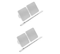 Sosoport 2sets Mixing Palette Makeup Nail Art Palette Manicures Tools Small Makeup Mixing Foundation Plate