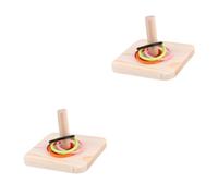 Sosoport 2sets Parrot Interactive Toss Toy Educational Bird Cage Accessory with for Fun Skill Development for Cockatiels Parakeets and Birds