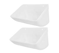 Sosoport 2sets Plastic Chicken Feeder Coop Feeding Trough Poultry Feeder Rat Resistant