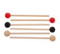 Sosoport 3 Pairs Drum Mallet Hammer Solid Wood Percussion Sticks with Ergonomic Handle Assorted Color Fine Craftsmanship Versatile for Beginners Playing Xylophone and Percussion