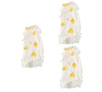 Sosoport 3 Pcs Cat Recovery Suit Weaning Costume Gauze Material Large Coverage Leg Perforation Easy Strap Design Pet Clothing