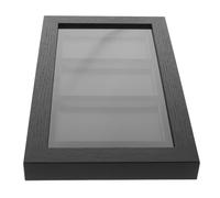 Sosoport 3-slots Graded Trading Card Frame Psa Slabs Showcase Box 13.43x7.95x1.18in Fiberboard Quick Release Structure Tabletop for Collectors Wanting to Maximize Small Or Limited Wall