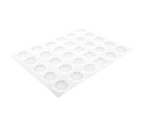 Sosoport 30 Pcs Wax Melt Mat Wax Stamp Silicone Mat Reusable Non-Stick White Multiple Slots Design Silicone Mold Making The Invitation Home Use