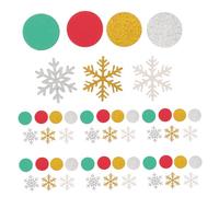 Sosoport 300pcs Christmas Snowflake Confetti Sprinkles Green Gold Paper Sprinkles for Holiday Party Decorations Festive Table Scatter for Year Celebrations and Seasonal Events