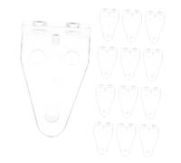 Sosoport 30pcs Clear Plastic Blind Hold Down Brackets Bottom Rail Clips for Horizontal Shades Window Slats Fixing Accessories Easy Install Plastic Hold Clips for Various Window Types