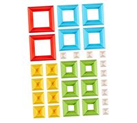 Sosoport 30Pcs Geometric Building Blocks for Stacking for Fine Motor Skills Educational Construction for Boys Safe Sturdy Smooth Surface
