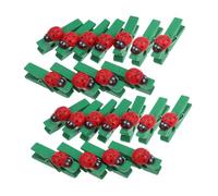 Sosoport 30pcs Mini Ladybug Photo Clips Wooden Note Paper Holders for Home Office Classroom Use Compact Decorative Mini Pegs for Photos and Memo Display Craft Organization