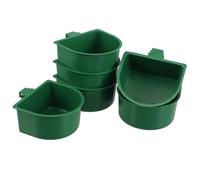 Sosoport 30pcs Small Plastic Bird Cage Feeding Dishes with Secure Clamp Holders for Parrots Finches and Small Birds Stable Hanging Water and Food Bowls Bulk