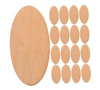 Sosoport 30pcs Wood Discs Slices Unfinished Wood Pieces for DIY Enthusiasts Khaki Color Rustic Charm Sturdy Surface Resistant to Breaking Natural Charm for DIY Projects and Art Pieces