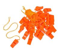 Sosoport 36pcs Orange Referee Whistle with Lanyard for Hiking and Football