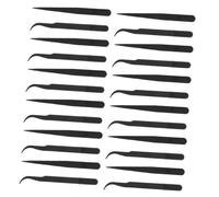 Sosoport 36pcs Plastic Tweezers Set with Straight and Curved Tips for Laboratory Nail Art and Crafting Comfortable Grip Multipurpose Precision Tools for Jewelry Making and Experiments