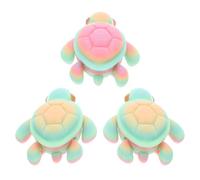 Sosoport 3pcs 3d Printed Turtle: Glow In The Dark 3d Printed Turtle Sculptures - Movable Joints Glowing Animal For Fish Tank And Aquarium