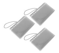 Sosoport 3pcs A6 Refillable Soft PVC Notebook Binder Covers with 6-Ring Silver Clips, Black Loose Leaf Folder for School and Office Organization