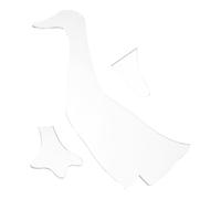 Sosoport 3PCS Acrylic Patchwork Templates Duck Animal Quilting Template Sewing Pattern for Professional Users Family Activities