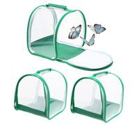 Sosoport 3pcs Butterfly Habitat Enclosure Breathable Mesh Cage for Raising Caterpillars to Butterflies Easy to Carry Compact Design Zipper Opening for Convenient Use