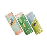 Sosoport 3pcs Car Facial Tissues Cylinder with Creative Printed Design Soft Tissue Box for Travel and Car Cup Holder Practical and Decorative Napkin Dispenser for Vehicle Interior