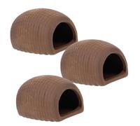 Sosoport 3pcs Ceramic Shrimp Hideouts for Fish Tank Natural Aquarium Decor Sturdy Safe Fish Shelter for Shrimp Breeding Hiding Enhance Your Aquatic Landscape
