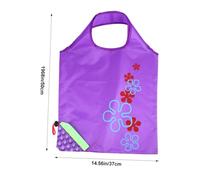 Sosoport 3Pcs Foldable Reusable Shopping Bags Portable Grocery Pouches with Large Capacity and Fine Hemming for Storage and Travel Easy to Wash and Purple Tote