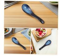 Sosoport 3pcs Japanese Ceramic Soup Spoon Smooth Glaze Porcelain Ramen Spoons for Asian Soups Porridge Rice Dishes Dishwasher Safe Retro Style Dining Utensils for Home and Restaurant