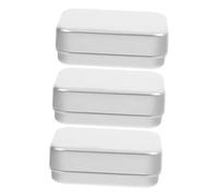 Sosoport 3PCS Large Aluminum Soap Box with Lid Double Self-draining Soap Dish for Home and Travel Moisture Resistant Bath Accessory Storage Rack