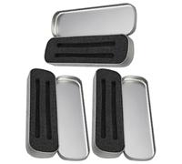 Sosoport 3pcs Metal Pen Storage Case Multi-Function Pen Organizer Small Pencil Case Hard Pencil with Plenty of Room for School Supplies Graduation Time