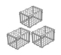 Sosoport 3pcs Pet Bar Model Miniature Animal Cage Toy Diy Barn Toy for Boys and Girls Stuffed Animal Storage Box Educational Miniature Farm Scene